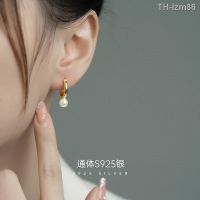 ? ornaments jewelry เครื่องประดับอัญมณี Jinmeiao S925 ต่างหูเงินสเตอร์ลิงต่างหูมุกเทียมความรู้สึกระดับไฮเอนด์ 2023 เทรนด์ใหม่ความรู้สึกการออกแบบเฉพาะ