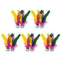 5/10Pcs Colorful Feathers Kick Shuttlecock Children Kicking Plaything Foot Sports Outdoor Game Toy Chinese Traditional Jianzi