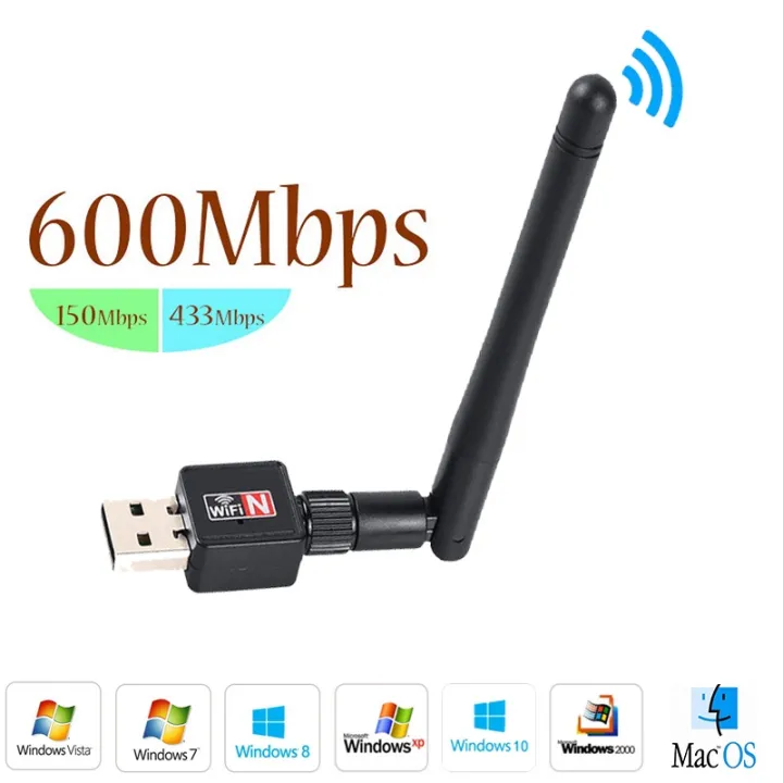 Popular Original 600mbps Wireless Usb Wifi Adapter 5ghz 2 4ghz Dual Band With Antenna For