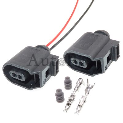 【LZ】✺♗✢  1 Set 2 Hole 6E0973702 Car Antilock Braking System Plastic Housing Connector Auto ABS Sensor Wire Cable Socket For VW Audi
