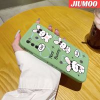 JIUMOO เคสซิลิโคนลายนิ่มแฟชั่นกระต่ายน่ารักการ์ตูน A03ปลอกสำหรับ Samsung เคสโทรศัพท์ลายขอบสี่เหลี่ยมดีไซน์ใหม่เคสกันกระแทกคลุมทั้งหมดเคสป้องกันเลนส์กล้อง