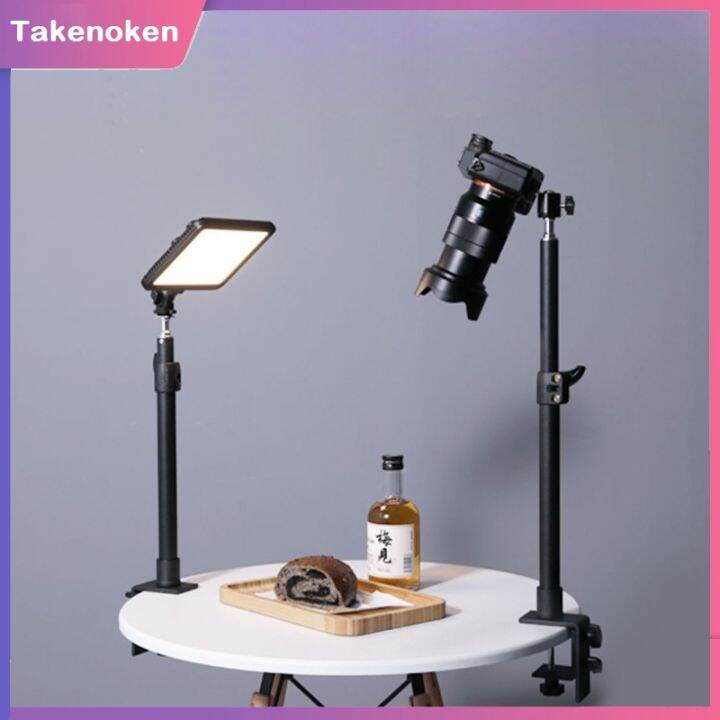 Aluminum Tripod Clamp Desk Mount Light Stand with 1/4" Ball Head Multi