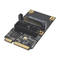 Kokiya Mini PCI E To 19Pin อะแดปเตอร์ USB3.2สำหรับ Windows XP 7 8 10 11ไรเซอร์บอร์ด