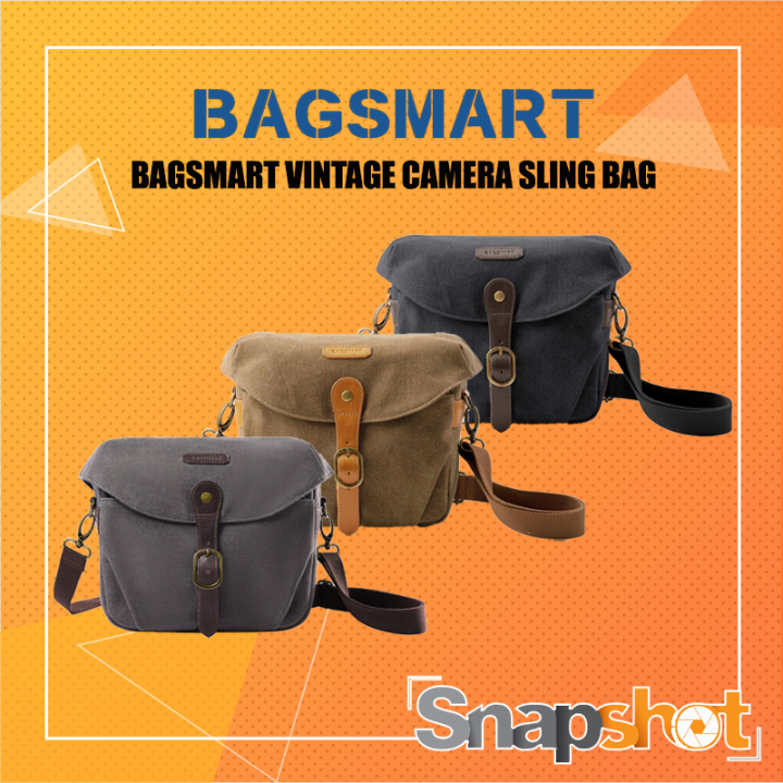 กระเป๋ากล้อง BAGSMART VINTAGE CAMERA SLING BAG กระเป๋าสะพายข้าง