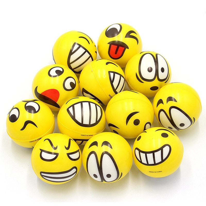 Cute Anti Stress Smiley Face Reliever Ball ADHD Autism Mood Squeeze Relief Toy 