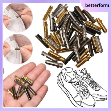 100 Pcs/Set Shoelace Head Metal Aglets DIY Repair Shoe Lace