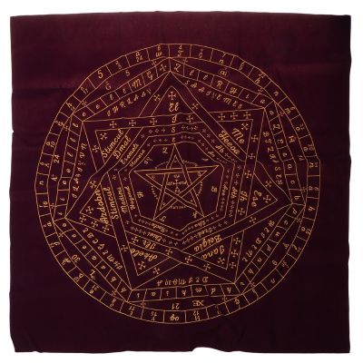 Tarot Card Tablecloth Sigils of Elohim Mysterious Pattern Astrology Divination Altar Velvet Cloth Board Game Tarot Card Mat