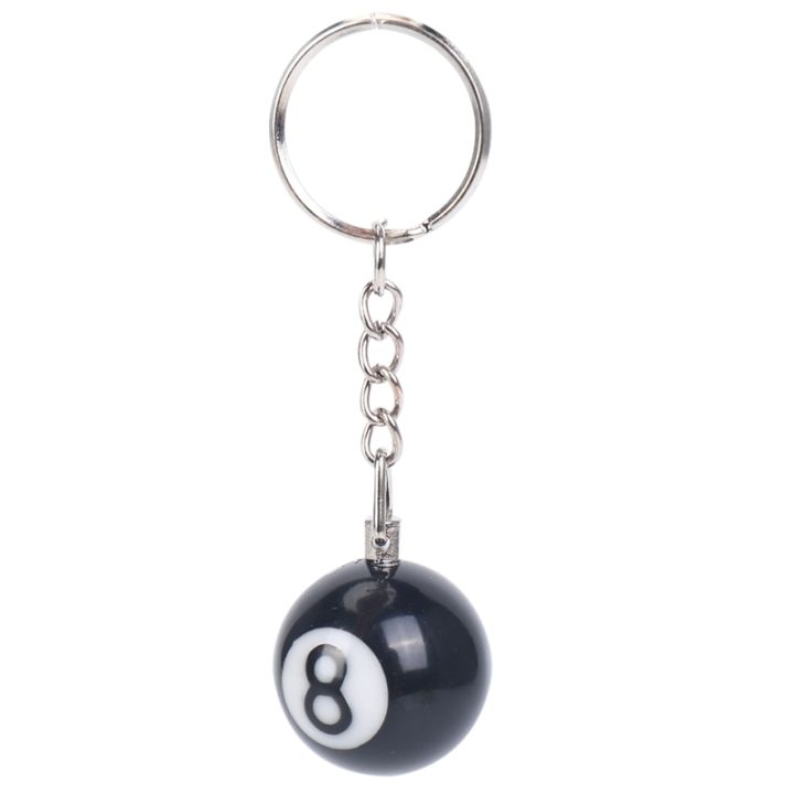 2x-billiard-ball-key-chain-key-ring-happy-no-8