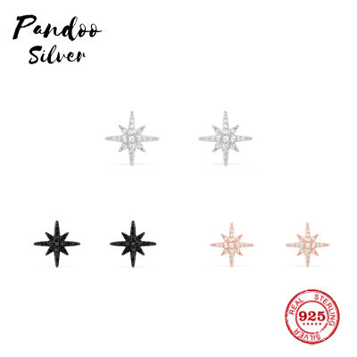 Pandoo Fashion Charm Sterling Silver Original 1:1 Copy,Silver Meteorites Stud Earrings Luxury Jewelry Gift For Female