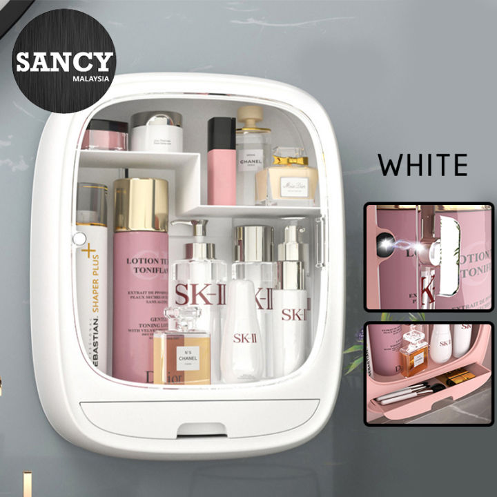 Sancy Simple Wall Mounted Cosmetic Storage Box Portable Makeup