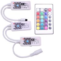 【✆New✆】 122cc store ตัวควบคุมไฟ Led มินิ Dc12v ไวไฟพร้อมรีโมตควบคุมด้วย24key Rf Rgbw แถบไฟ Led 5050 3528ไฟ Rgb Rgbw