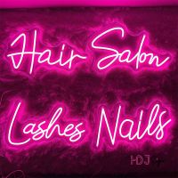 Beauty Salon Lashes Nails Neon Sign Beauty Room Home Decor Shop Wall Decoration Sign Led Luminous Signs Party Christmas Gift