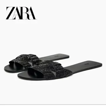 Zara black sale slippers