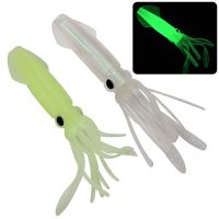 【lz】☂  Luminous arco-íris Squid Jig Fishing Lures Soft Lure Isca Wobbler polvo pesca marítima 105 centímetros 8g 5pcs por lote