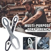 3-17/ 8-22/ 8-24mm Universal Torx Wrench Self-tightening Adjustable Wrench Board Double-head Torx Spanner Hand Tools for Factory-Kuosie