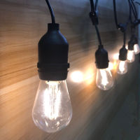 IP65 Commercial Grade 15M 15Bulbs LED String Lights Outdoor S14 LED Retro Edison Filament Bulb Garden Holiday Wedding Lights