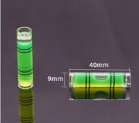 ระดับน้ำทรงกระบอก ขนาดL40xOD9.5 ทำจากพลาสติกหนาอย่างดี