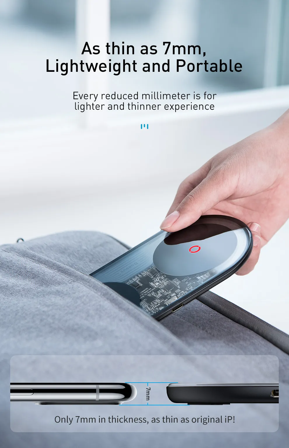 Baseus chargeur double 2in1 sans fil Qi 24W-12