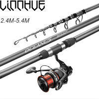 Nsbk53eemmt LINNHUE แท่งรอกตกปลาคอมโบ2.4M-5.4M คันเบ็ดสปินนิ่ง Long Shot คาร์บอนไฟเบอร์5-8 Ocean รอกตกปลาเพสการอกตกปลา ES9000