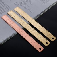 Vintage Metal Brass Straight Ruler 15cm Metal Scale Measuring Tools Korean Stationery Painting Drawing Kit Bookmark Copper Ruler Shoes Accessories