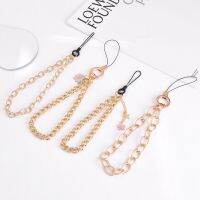 Simple Short Style Mobile Phone Chain Wrist Strap Metal Unisex Telephone Lanyard Hanging Cord For Anti-Lost Cellphone Jewelry