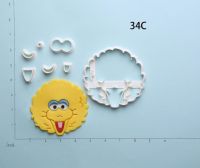 【✆New✆】 TANCI Sesame Street Fudge ที่ตัดคุกกี้ชุดตัดที่ตัดคุกกี้พิมพ์3d ออกแบบได้ตามต้องการสำหรับแม่พิมพ์ Fondant เครื่องมือตกแต่งเค้ก