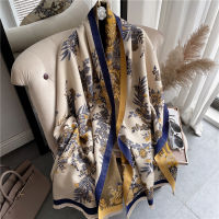 Cashmere Winter Scarf Women Fashion Floral Pashmina Shawls and Wraps Thick Warm Female Blanket Dual Shawl Hijab Poncho