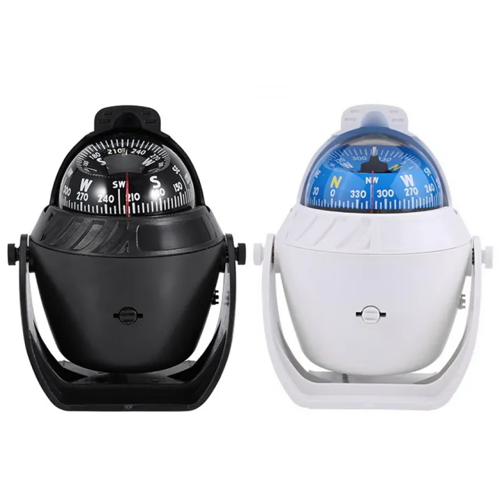 Waterproof Sea Pivoting Marine Compass With Electronic LED Light Boat Compass Guide Marine Boat