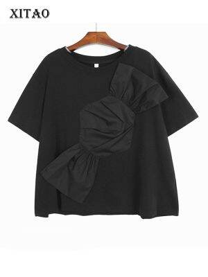 XITAO T-shirt Solid Casual Women Loose Tee Top