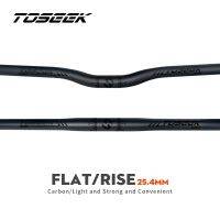 TOSEEK คาร์บอนแบบเต็ม Hlebar สำหรับ Stem 25.4Mm Hle Bar พับได้จักรยานเด็กชิ้นส่วน MTB จักรยานสีดำด้าน