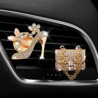 【hot】 Inlay drill Purse Heel  car Air conditioning outlet perfume interior accessories fragrance