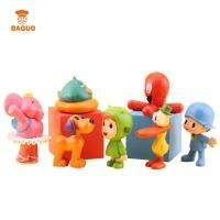 BAGUO 7pcs/set โมเดลของเล่นจำลอง ตุ๊กตาพีวีซีของเล่น pocoyo เป็ดและเป็ด นกสำหรับนก รูปการกระทำอะนิเมะ pocoyo การ์ตูนลายการ์ตูน ช้างสีฟ้า เครื่องประดับโต๊ะ pocoyo ของเล่นเด็กเล่น