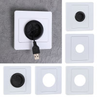 1Pc 86Type Wall Blank Panel With Outlet Hole Decorative Cover Cable Socket With Rubber Pad Cable Organizer Storage Accessories-mu xuan trade