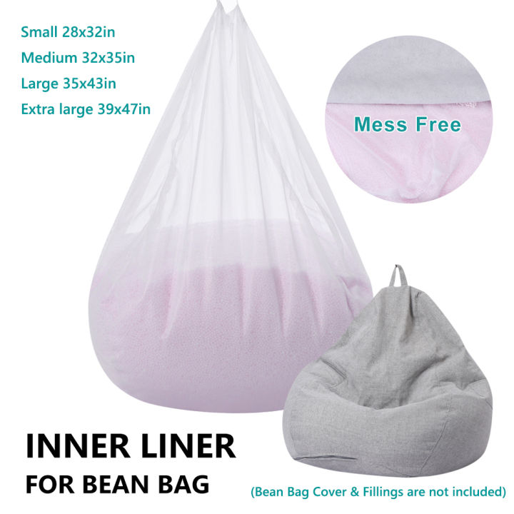 PUDE Premium No Filler Easy Cleaning Zipper Opening Bean Bag Inner