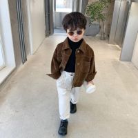 ZZOOI Boys jacket Autumn dress New Korean boys corduroy casual jacket Childrens top  kids jacket