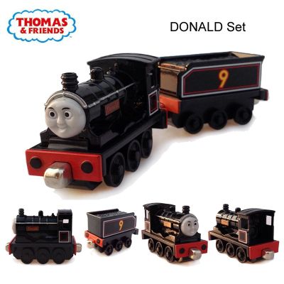 Thomas And Friends รถของเล่นสีดำชุด T9เล่นตลก T10ดอนัลด์ดักลาสรถไฟพี่ชาย1:43ตู้รถไฟแม่เหล็กของเล่นเด็กผู้ชายของขวัญคริสต์มาส