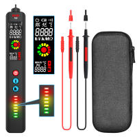 Smart Sensor BSIDE X2 Smart Digital Multimeter Infrared Temperature Measuring LCD Screen AC DC Voltage Detector Pen LED Flashlight Accurate and Sensitive Multifunction Voltage Meter Continuity Resistance Frequency Testing with Alarm Buzzer