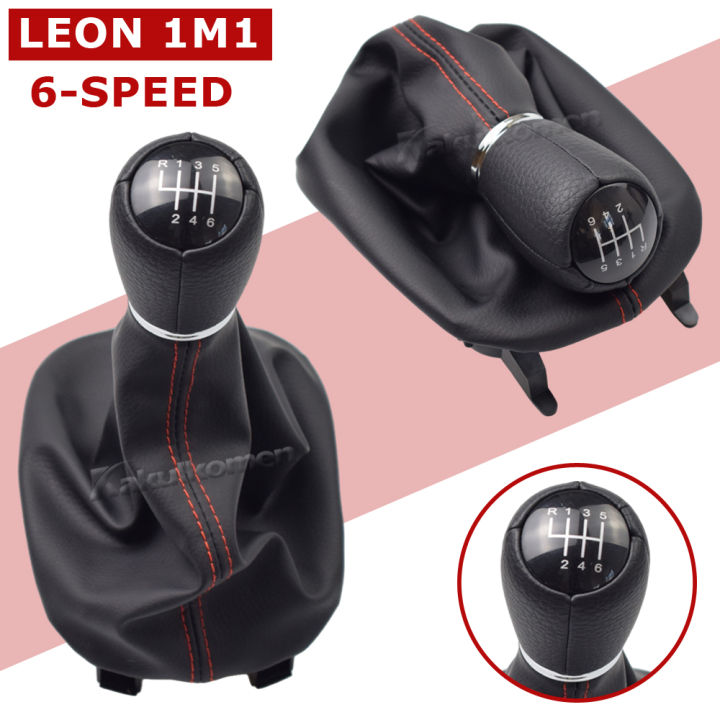 ขายร้อน-mt-56ความเร็วรถเกียร์-shift-shifter-knob-lever-ฝุ่นสำหรับ-seat-leon-1m1-2002-2003-2004-2005-2006