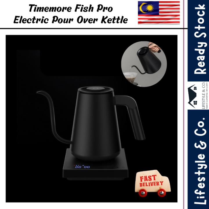 New version TIMEMORE FISH Pro Electric Pour Over Kettle Black 900ml