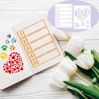 24 Pack Journal Planner Stencils, Reusable Bullet Stencils Set for A5 Notebook &amp; Most Journals, Includes Letter Stencil