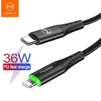 ยกเลิกการเชื่อมต่ออัตโนมัติ Pd ชนิด C Mcdodo 36W Usb สำหรับ Lightning 12 11 Pro Max X Xr Xs Max 8 Usb C Led