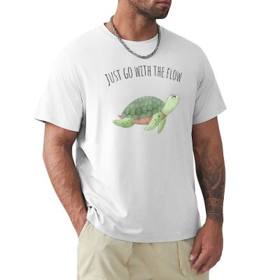 Just Go With The Flow T-Shirt Tee Shirt Quick-Drying T-Shirt Mens Funny T Shirts