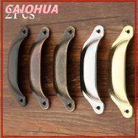 CAIOHUA 2PCS ตู้ ครัว ทองเหลืองโบราณ ตู้ โต๊ะเครื่องแป้ง รูปร่างเปลือก ลูกบิดลิ้นชัก ตู้เสื้อผ้าดึง คณะรัฐมนตรีดึง มือจับประตู