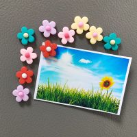 5-10-15pcs Mixed 5 colors Resin Flower Fridge Manget Home Decoration Accessory DIY Photo Sticker Cute Refrigerator Magnets Decor