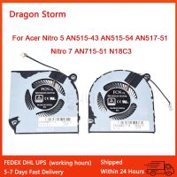 สำหรับ Nitro 5 AN515-43 AN515-54 Nitro7 AN517-51 AN715-51 N18C3โน้ตบุ๊คพัดลมคอมพิวเตอร์หม้อน้ำระบายความร้อน CPU GPU พัดลมทำความเย็น2023HOT