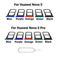 ใหม่สำหรับ Nova 5ถาดใส่ซิมการ์ดสำหรับ Huawei Nova 5 Pro ซิมกระเป๋าเก็บบัตรอะไหล่ทดแทนภาชนะใส่ตัวเชื่อมช่องเสียบ LKT37124อะไหล่ทดแทน