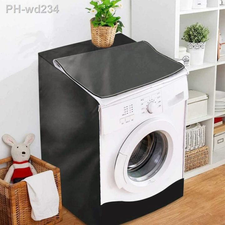 auto-roller-washing-machine-cover-dustproof-waterproof-case-with-zipper-design-laundry-machine-protective-cover-storage-bag