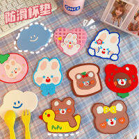 2021Kawaii Ins Mouse Pad Anime Silicone Coaster Pad Cute Bunny Bear Cloud Cute Pad Heat Insulation Mat Household Pacement Table Mat