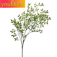 [Yulikeit] 110cm Nantian Bamboo Fake Branch Valentines Day Gift Preserved Artificial Flowers Green Plants Home Decoration Wedding Bridal Silk Cloth Plastic Clearance Latex