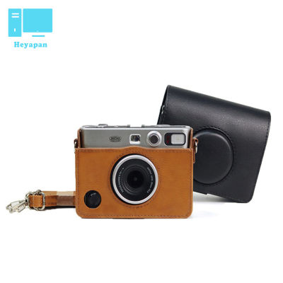 กระเป๋ากล้องใช้ได้กับ Instax Mini Evo หนัง Pu สไตล์เรโทรกระเป๋ากล้องถ่ายรูปดิจิทัลพร้อม Tali Bahu